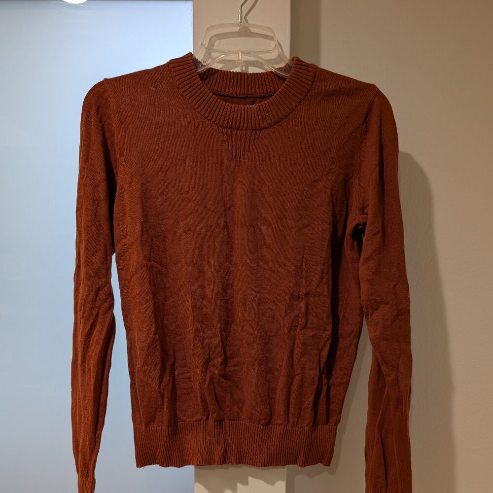 Rusty orange Organic cotton sweater
